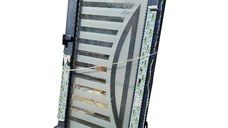 Usa, PVC & termopan, 100x200cm, antracit, stanga, WDS, 7cm, 6 camere, sticla tripan, insertie inox