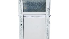 Usa, PVC & termopan, 100x210cm, alba, dreapta, Kirchberger, 6cm, 4 camere, cu panel si sticla mata