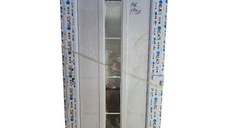Usa, PVC & termopan, 90x200cm, alba, dreapta, Klass, 7cm, 6 camere, cu panel decorativ