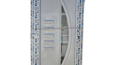 Usa, PVC & termopan, 90x200cm, alba, stanga, Klass, 7cm, 6 camere, cu panel decorativ