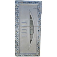 Usa, PVC & termopan, 90x200cm, alba, stanga, Klass, 7cm, 6 camere, cu panel decorativ - 1
