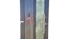 Usa, PVC & termopan, 90x210cm, antracit, stanga, Klass, 7cm, 6 camere