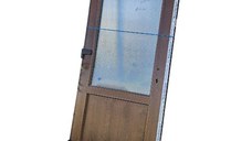 Usa, PVC & termopan, 90x210cm, maro, nuc, stanga, Kirchberger, 7cm, 6 camere, cu panel si sticla mata