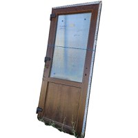 Usa, PVC & termopan, 90x210cm, maro, nuc, stanga, Kirchberger, 7cm, 6 camere, cu panel si sticla mata - 1