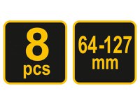 VOREL Set de freze circulare 8 piese (64-127 mm) - 6