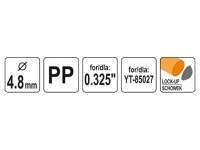 YATO Mâner pentru limetă pentru ferăstrău cu lanț de 4,8 mm - 4
