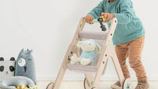 Antepremergator din lemn 2 in 1 MamaToyz carucior pentru papusi