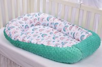 Babynest bumbac Paturica Fermecata, Curcubeu - 1