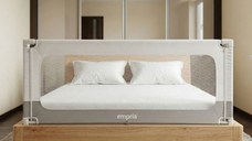 Bariera protectie pat copii, model SELECT Empria, interconectabila, reglabila si culisanta, inaltime ajustabila pana la 88 cm, lungime 140 cm