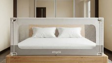 Bariera protectie pat copii, model SELECT Empria, interconectabila, reglabila si culisanta, inaltime ajustabila pana la 88 cm, lungime 180 cm