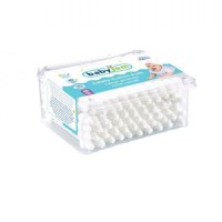 Betisoare de urechi cu protectie pentru bebelusi si copii 60 buc BabyJem - 1