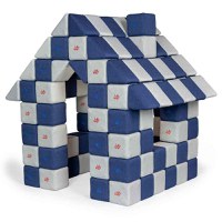 Blocuri JOY Magnetice de construit, JollyHeap, 150 cuburi, Alb Fildes-Albastru - 1
