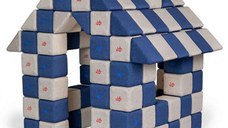 Blocuri JOY Magnetice de construit, JollyHeap, 150 cuburi, Gri-Albastru