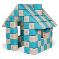 Blocuri JOY Magnetice de construit, JollyHeap, 150 cuburi, Gri-Bleu - 1