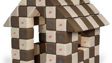Blocuri JOY Magnetice de construit, JollyHeap, 150 cuburi, Gri-Maro