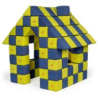 Blocuri JOY Magnetice de construit, JollyHeap, 150 cuburi, Verde-Albastru - 1