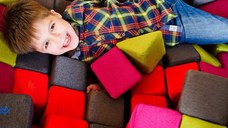 Blocuri JOY Magnetice de construit, JollyHeap, 150 cuburi, Verde-Roz