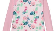 Bluza Copii Maneca Lunga, Anti-Iritatii, Protectie Soare UPF50+, Floral Pink, Marimea 6