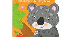 Carte de colorat cu activitati si abtibilduri -animale din jungla