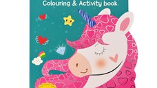 Carte de colorat cu activitati si abtibilduri - unicorn