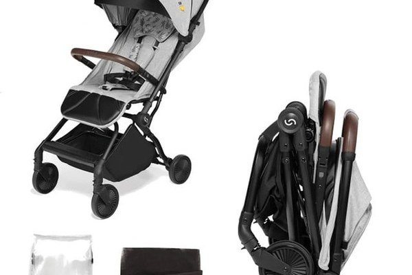 Carucior sport pliabil Skiddou Espoo Normandic Dream, ultracompact pentru calatorii, Gri
