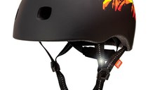 Casca bicicleta adulti, curele reflectorizante, Marime S M (52-56cm), model Ramp, Grafitti Negru