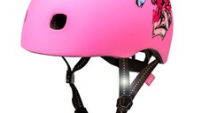 Casca bicicleta adulti, curele reflectorizante, Marime S M (52-56cm), model Ramp, Grafitti Roz