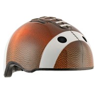 Casca bicicleta copii, dimensiune reglabila 49-55 cm, 2-7 ani, Football Maro - 1