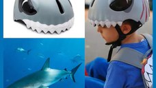 Casca bicicleta copii, model 3D, dimensiune reglabila 49-55 cm, 2-7 ani, Shark Gri