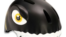 Casca bicicleta copii, model 3D, dimensiune reglabila 49-55 cm, 2-7 ani, Shark Negru