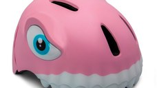Casca bicicleta copii, model 3D, dimensiune reglabila 49-55 cm, 2-7 ani, Shark Roz