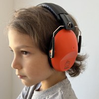 Casti antifonice pentru copii Vivid Slim, model ajustabil, Empria, Portocaliu - 1