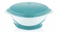 Castron cu ventuza si capac BabyJem, Bleu