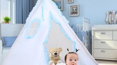 Cort de joaca pentru copii, cort teepee, stil indian, Empria, 110x110x110 cm, Diverse culori