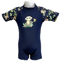 Costume de Baie   Inot pentru bebelusi si copii, Protectie Soare UPF50+, Navy Jungle, Marimea 4 - 1