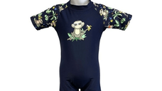 Costume de Baie Inot pentru bebelusi si copii, Protectie Soare UPF50+, Navy Jungle, Marimea 6