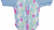 Costume de Baie   Inot pentru bebelusi si copii, Protectie Soare UPF50+, Sea Horse, Marimea 6