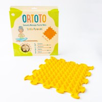 Covoras ortopedic pentru masaj, 1 piesa, model Little Pyramids,Galben - 1