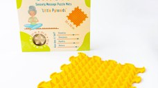 Covoras ortopedic pentru masaj, 1 piesa, model Little Pyramids,Galben