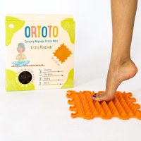 Covoras ortopedic pentru masaj, 1 piesa, model Little Pyramids, Portocaliu - 1