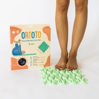 Covoras ortopedic pentru masaj, 1 piesa, model Stones, Verde - 1