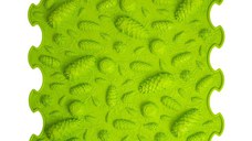 Covoras ortopedic pentru masaj, 1 piesa, textura moale, model Pinecones, Verde deschis