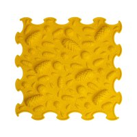 Covoras ortopedic pentru masaj, 1 piesa, textura rigida, model Pinecones, Galben - 1