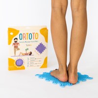 Covoras ortopedic pentru masaj, 1 piesa, textura rigida, model Spikes, Bleu - 1
