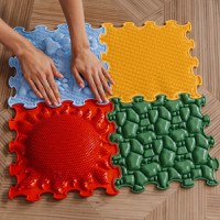 Covoras ortopedic, senzorial, set puzzle, 4 piese cu diferite texturi, Fantastic Four - 1