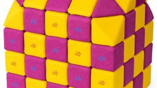 Cuburi CREATIVE Magnetice, JollyHeap, 100 cuburi, Galben-Roz