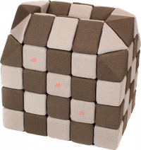 Cuburi CREATIVE Magnetice, JollyHeap, 100 cuburi, Gri-Maro - 1