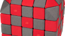 Cuburi CREATIVE Magnetice, JollyHeap, 100 cuburi, Rosu-Gri Inchis
