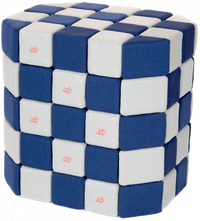 Cuburi Magnetice Basic de joaca, JollyHeap, 100 cuburi, Alb Fildes-Albastru - 1
