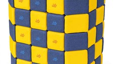 Cuburi Magnetice Basic de joaca, JollyHeap, 100 cuburi, Galben-Albastru